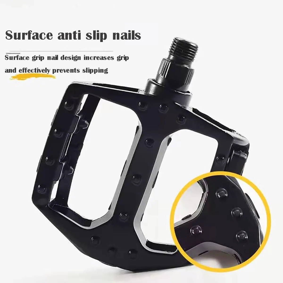 A pair bicycle pedals road mountain bike with removable anti-skid nails 9/16" fooker pedals bike parts accessory