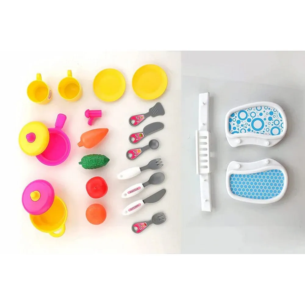 Aditi Toys Plastic Kitchen Cooking Set With Wheels Kitchen Set