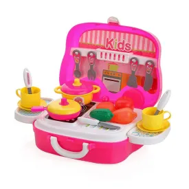 Aditi Toys Plastic Kitchen Cooking Set With Wheels Kitchen Set