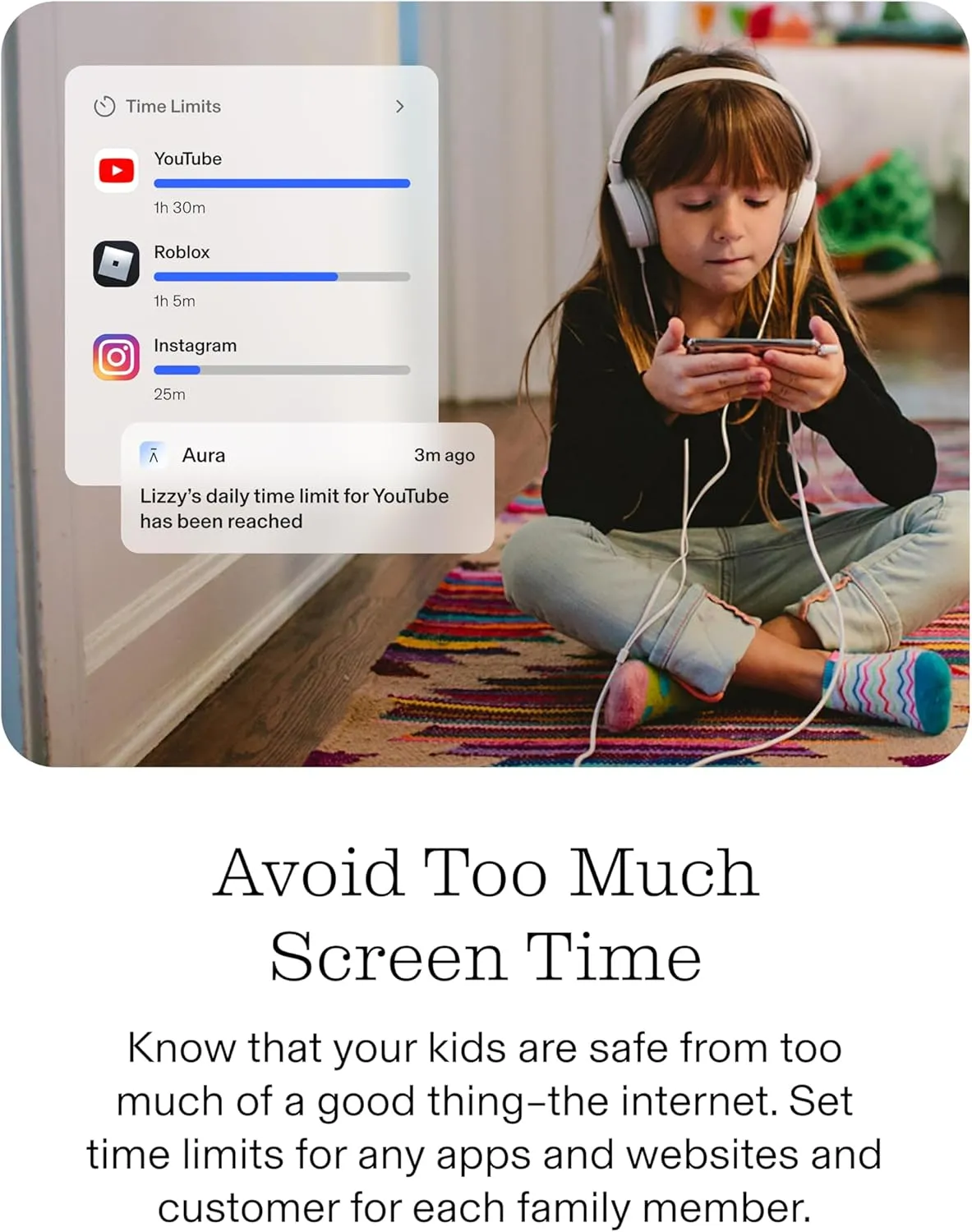 Aura Premium Online Safety | Parental Controls by Circle, Antivirus, VPN | Content Blocking, Filtering, Screen Time Limits | Android, iOS, Mobile, Tablet | 1 Yr Prepaid Subscription [Online Code]
