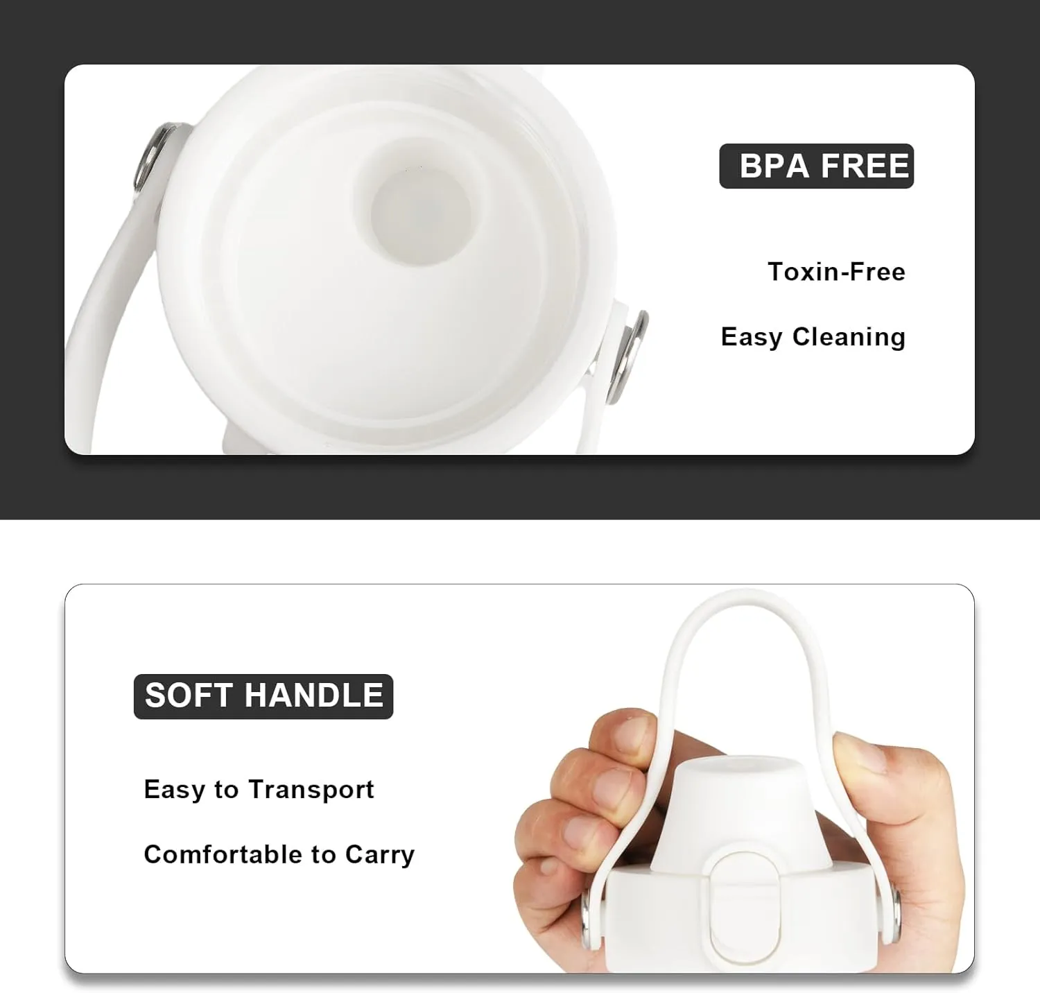 Auto Flip Lid for Hydro Flask Wide Mouth, Great Spout Lid for Simple Modern, Fits for Iron Flask and Other Brands, Replacement Lid with Button Lock