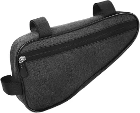 Bike Riding Triangle Bag Motorcycle Beam Bag Mountain Bike Tube Bag Saddle Riding Bag Most Bikes (Black)