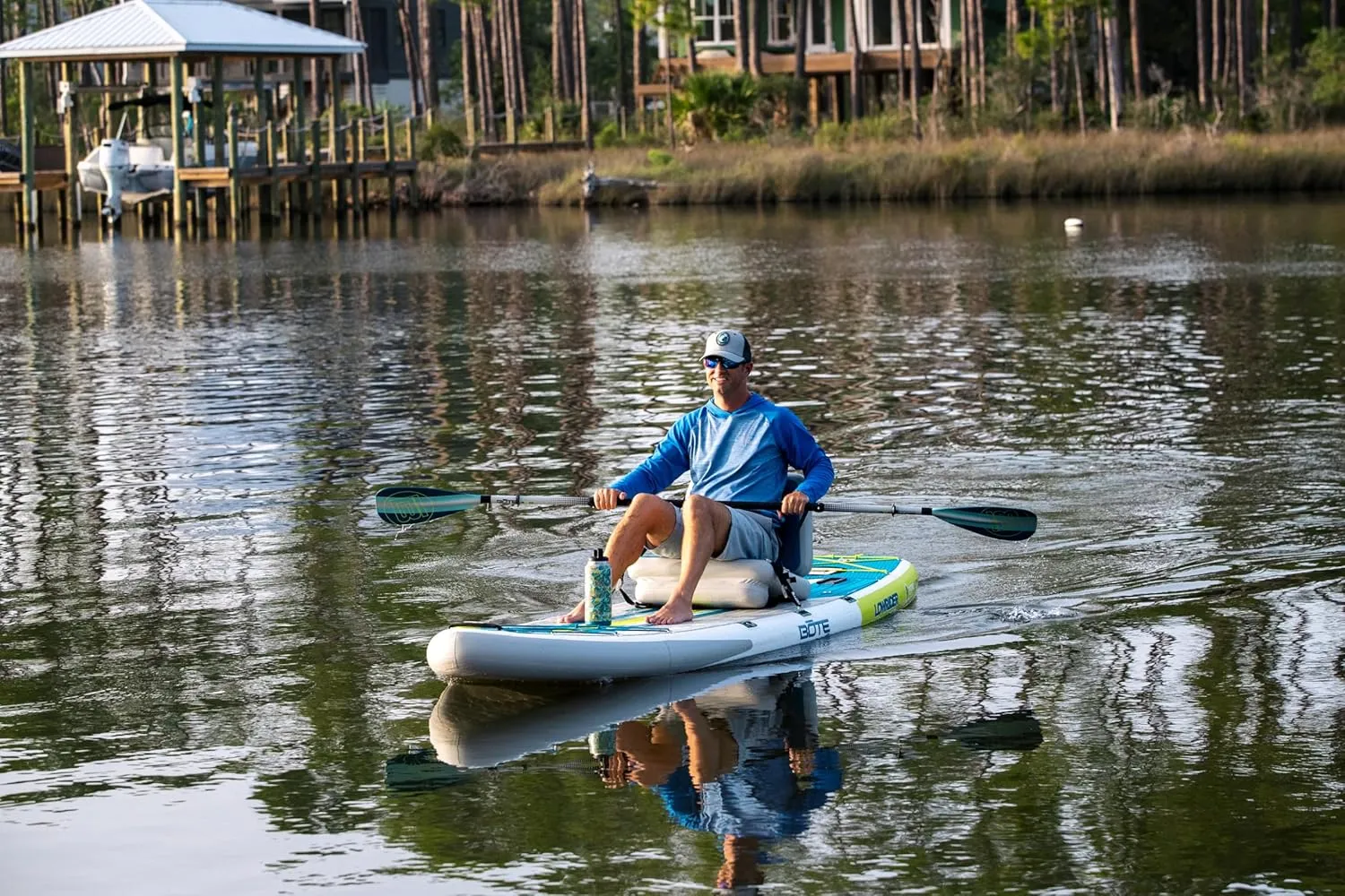 BOTE Low Rider Aero Inflatable Stand Up Paddle Board MAGNEPod Blow Up iSUP Convertible Seat Included Adults Kids Family Friendly Multiple Sizes