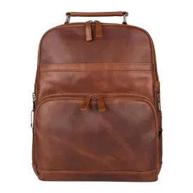 Concealed Carry Quinn Unisex Leather Backpack by Lady Conceal
