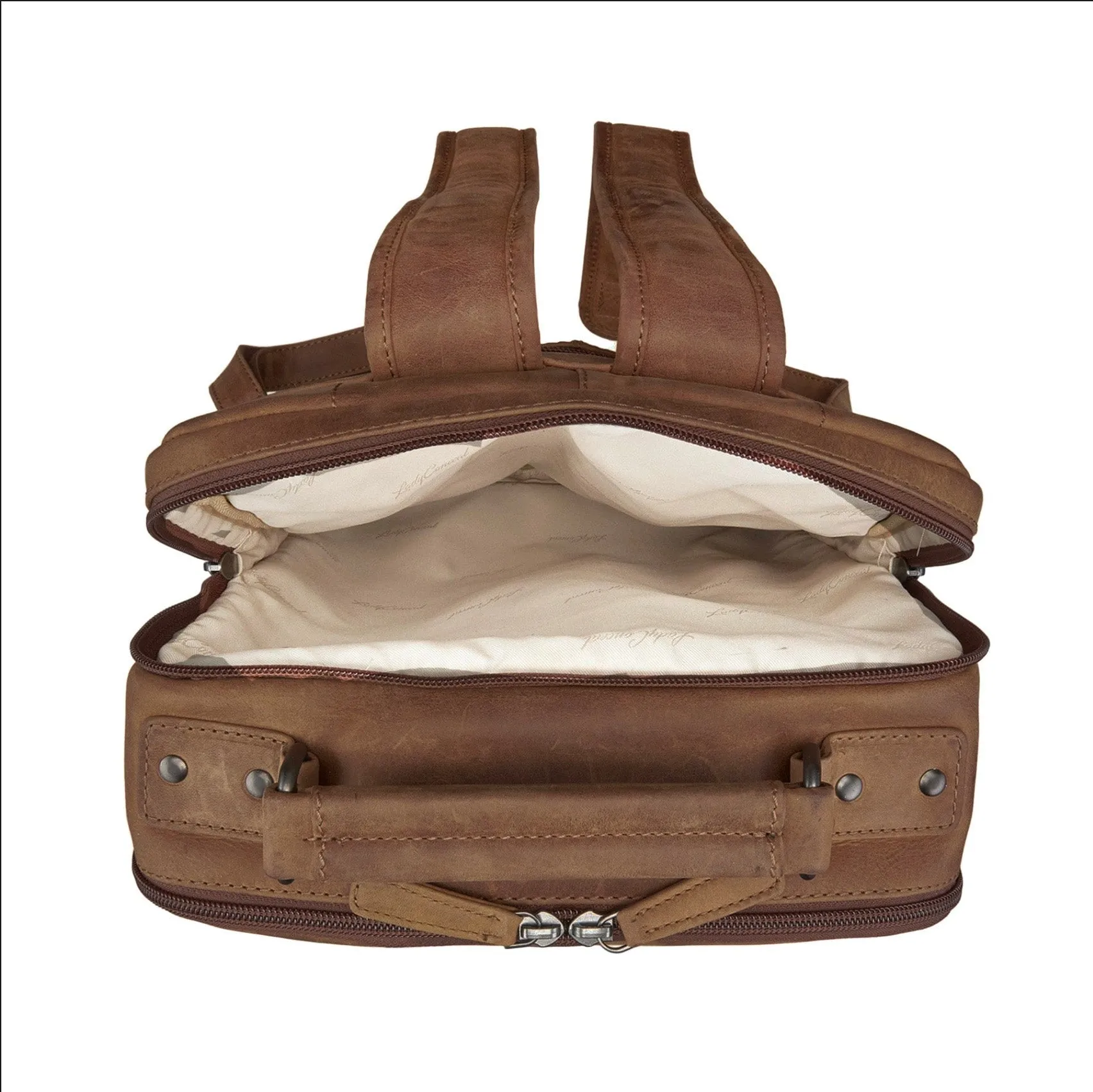 Concealed Carry Quinn Unisex Leather Backpack by Lady Conceal