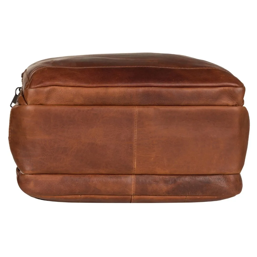 Concealed Carry Quinn Unisex Leather Backpack by Lady Conceal
