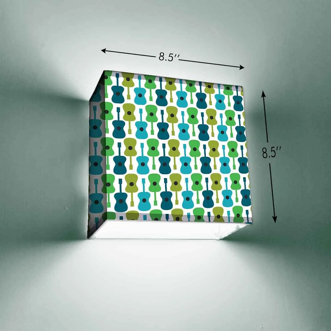 Cool Square Wall Lamp  -  Guitars
