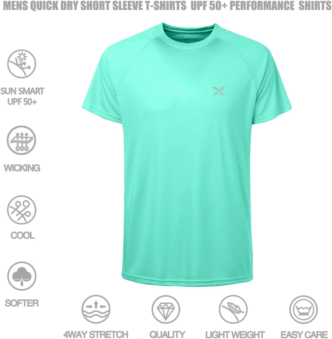 Corna Men's Short Sleeve T-Shirts, Lightweight Men's Workout Shirt, UPF 50  Sun Protection Athletic Dry Fit Shirts for Men