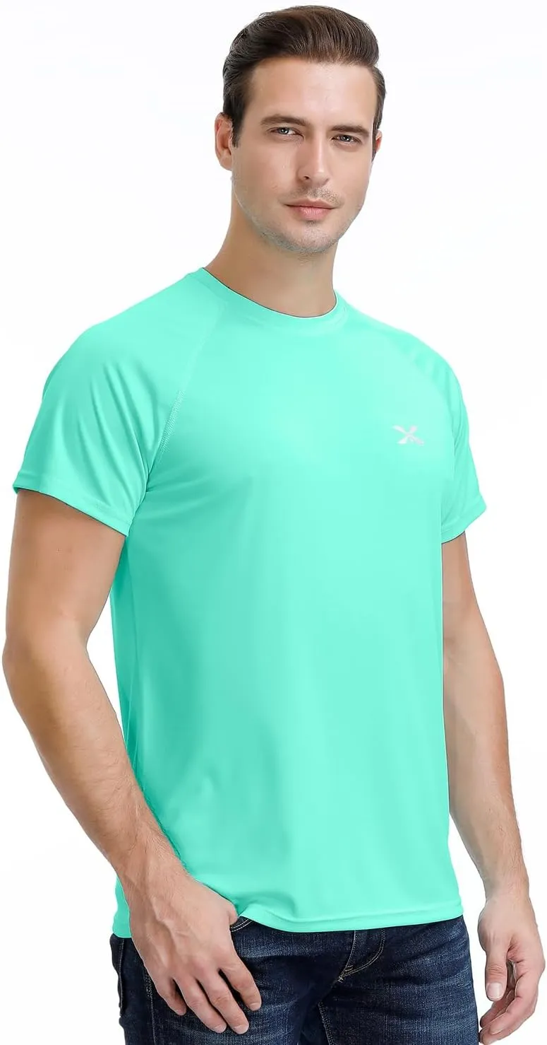 Corna Men's Short Sleeve T-Shirts, Lightweight Men's Workout Shirt, UPF 50  Sun Protection Athletic Dry Fit Shirts for Men