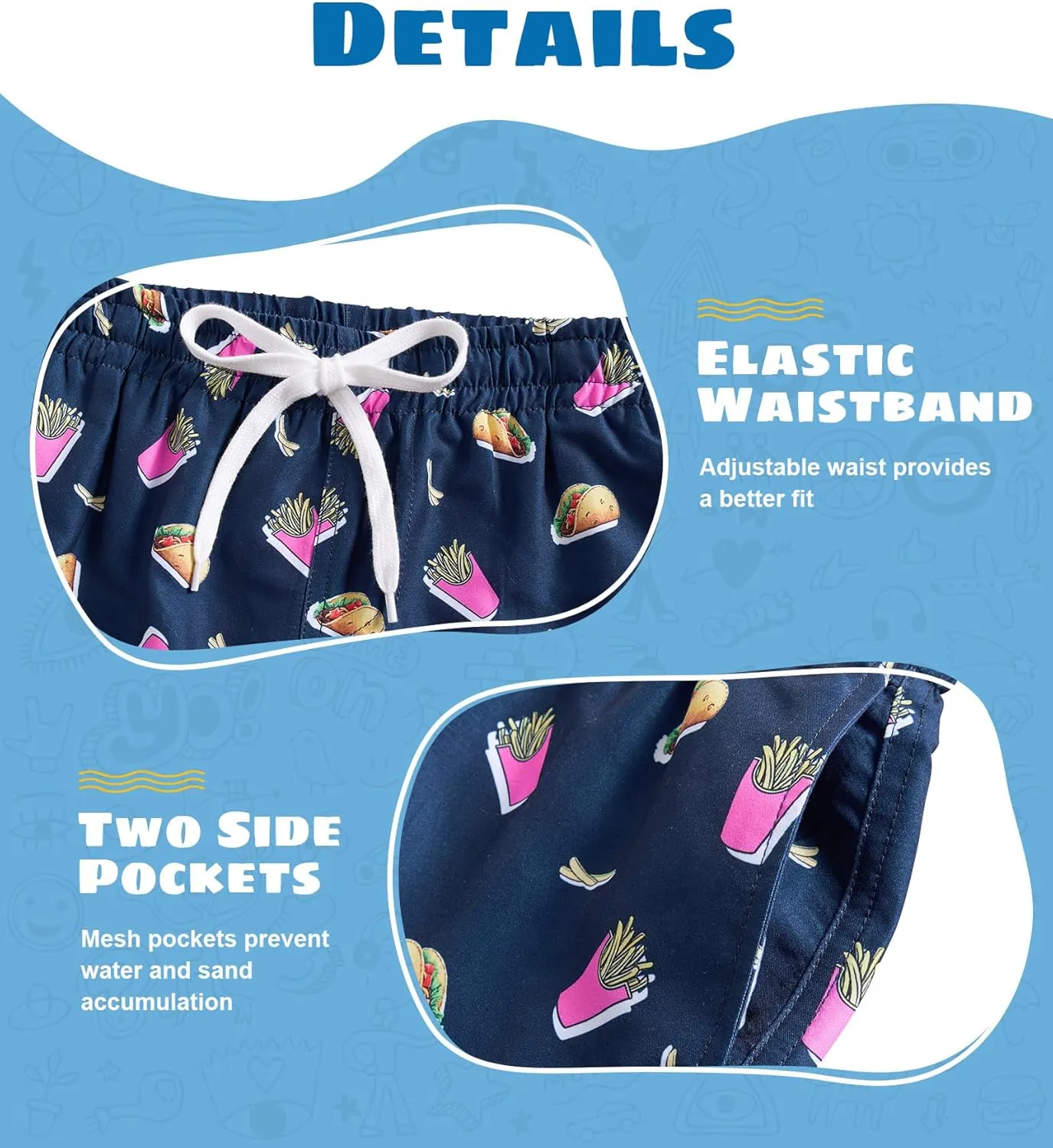 Cozople 7-20T Boys Swim Trunks with Compression Liner Big Boys Quick Dry Bathing Suit Stretch 2 in 1 Beach Swimming Shorts