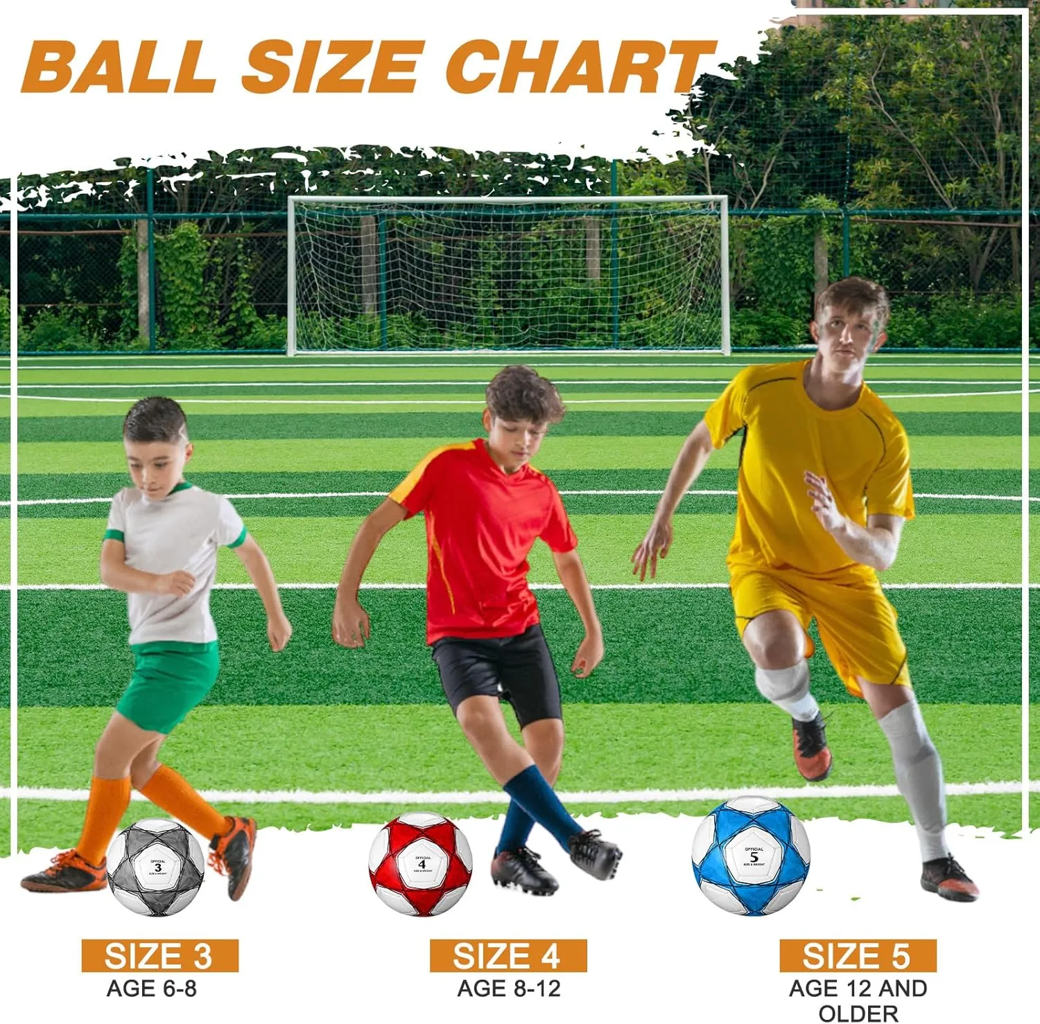 Deekin 12 Pcs Soccer Balls with Pump Official Size Deflated Soccer Ball Bulk Machine Stitched Outside Sport Ball for Teen Youth Adult Training Practice Game Back to School