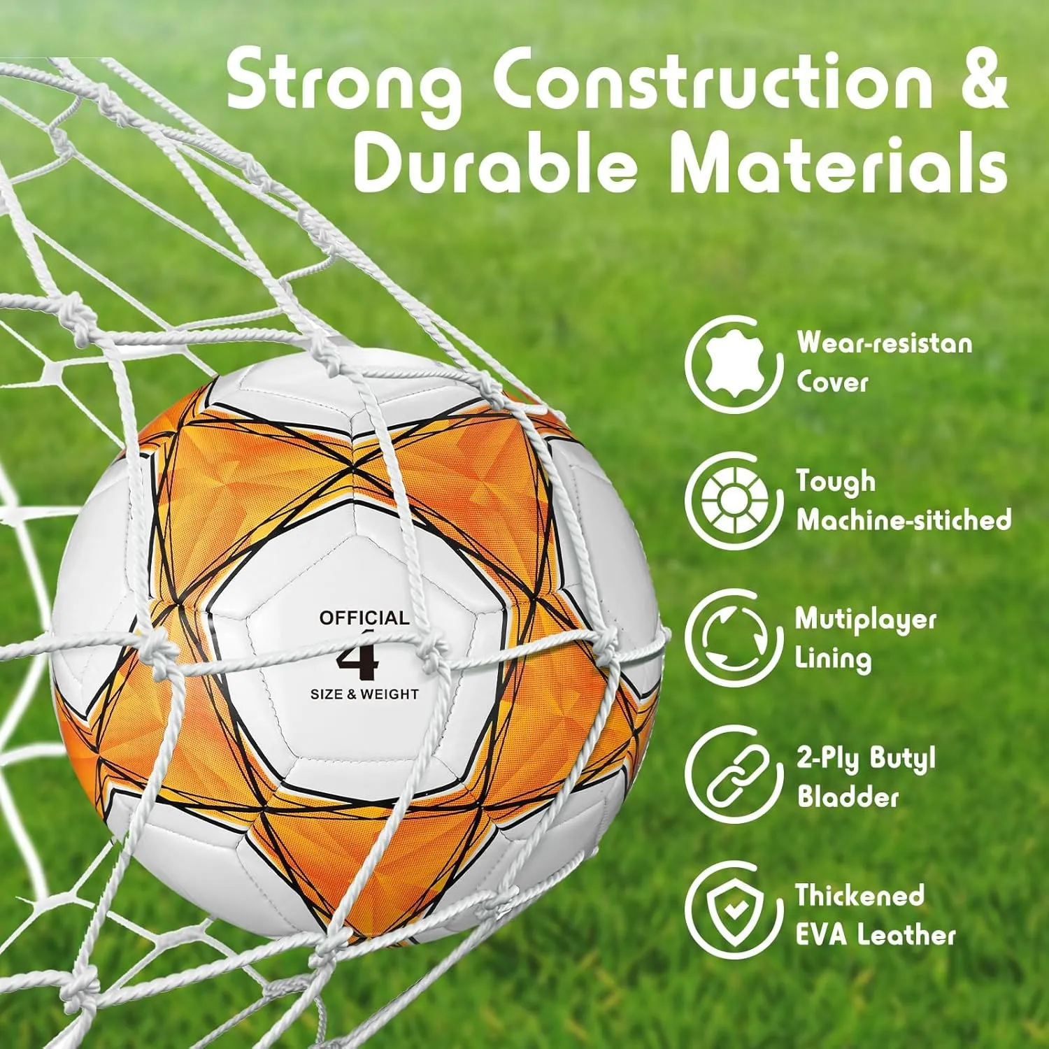 Deekin 12 Pcs Soccer Balls with Pump Official Size Deflated Soccer Ball Bulk Machine Stitched Outside Sport Ball for Teen Youth Adult Training Practice Game Back to School