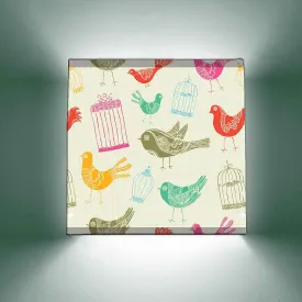 Designer Children's Bedroom Wall Lamp - Birds & Nest