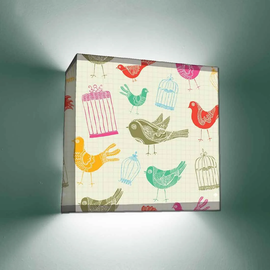Designer Children's Bedroom Wall Lamp - Birds & Nest