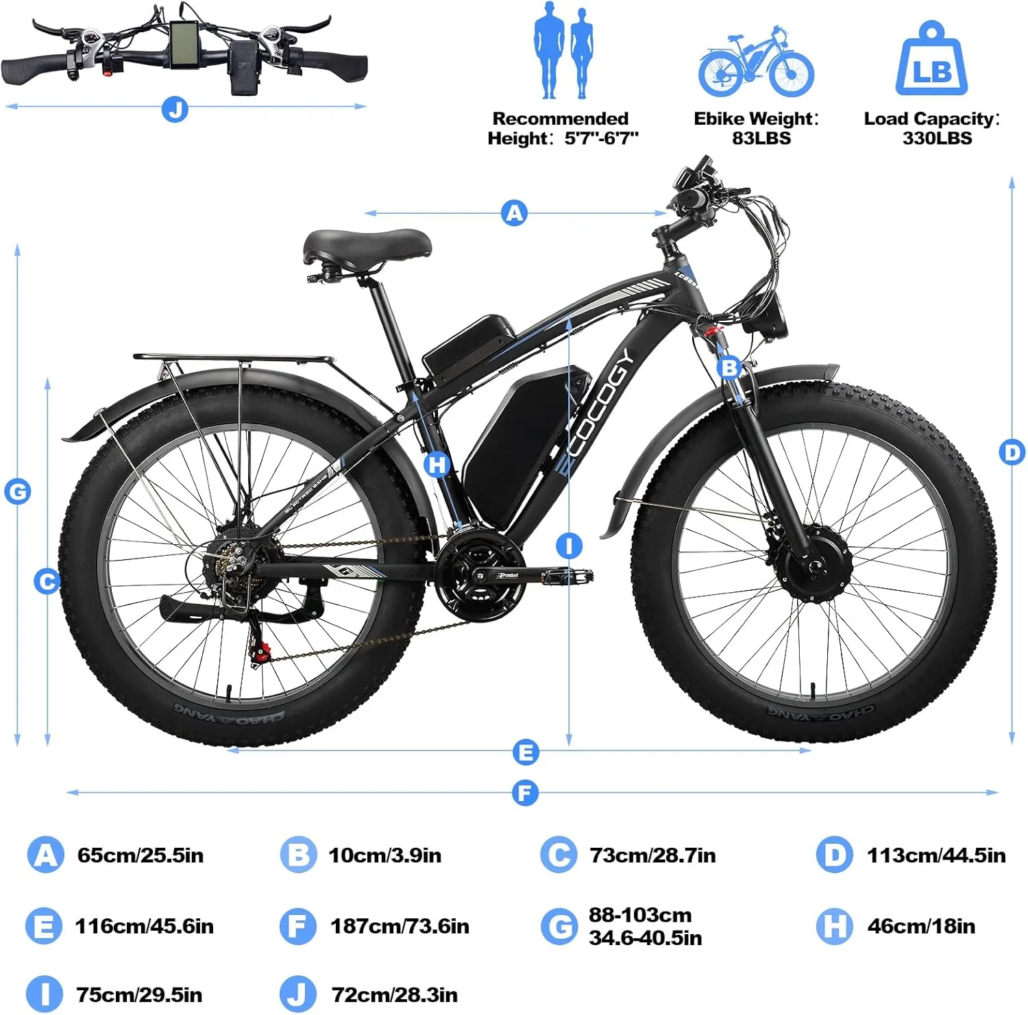 Dual Motor Electric Bikes for Adults, 52V 5000W Peak Ebikes, 32Ah/25Ah, Max 40-45MPH &95Miles E-Bike, Hydraulic Disc Brake , 26" Fat Tire Off Road Snow Mountain E-bikes, 7-Speed Pedal Assist Bicycle