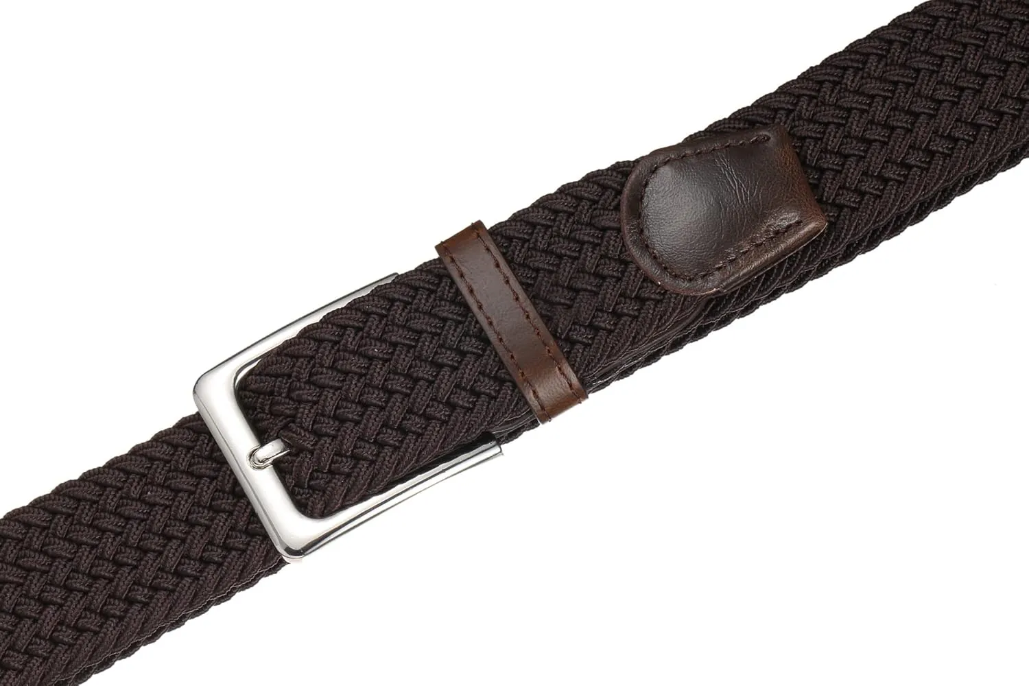 Elastic Braided Belt, 1 3/8", Woven Stretch Belt for Golf Casual Jeans Shorts Pants