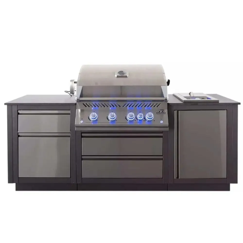 EX Display - Napoleon | Oasis 105 Outdoor Kitchen, Built-in 700 Series 32 With Sizzle Zone  Side Burner