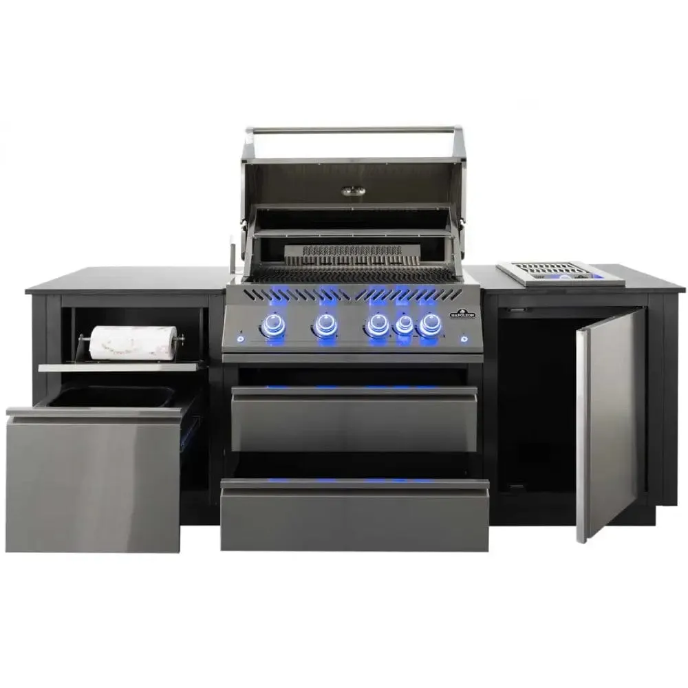 EX Display - Napoleon | Oasis 105 Outdoor Kitchen, Built-in 700 Series 32 With Sizzle Zone  Side Burner