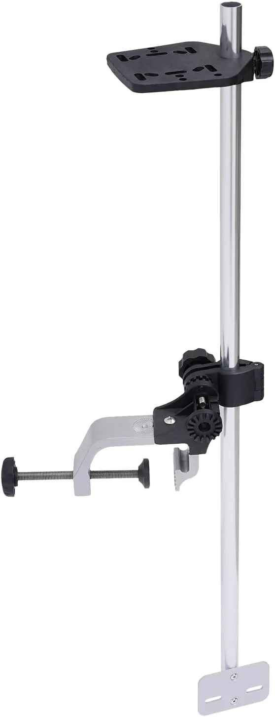 Gdrasuya10 Portable Universal Fishfinder Transducer Bracket 360 Adjustable Rotating Fish Finder Mount 31x4x4 Inches Fish Boat Finder Bracket for Raft Bait Net Fishing