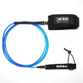 Longneck Surfboard Leash 8-12ft, Regular Cord Thickness(.270 in), Ideal for Longboard, Manuever Without Stepping on Cord, Key Pocket, Unbreakable Swivel, Detachable Railsaver, Made in USA