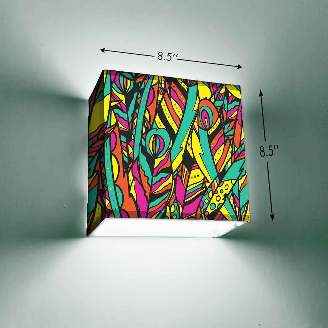 New Small Bedroom Wall Lamp - Colorful Feathers