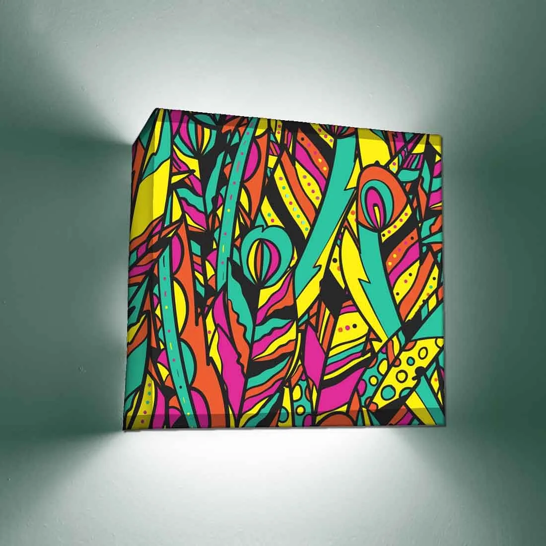 New Small Bedroom Wall Lamp - Colorful Feathers