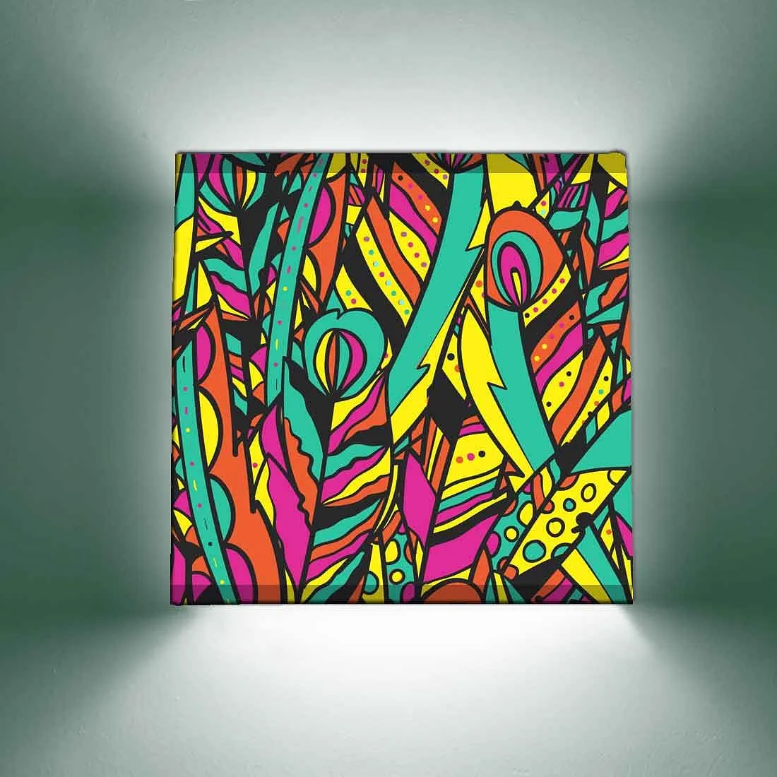 New Small Bedroom Wall Lamp - Colorful Feathers
