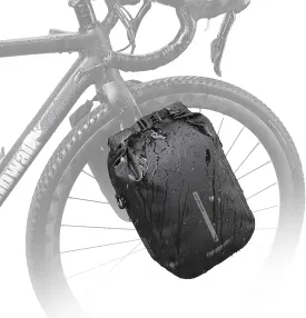 Rhinowalk Bike Front Pannier Bag Fork Bag Waterproof Bicycle Rack Bag Shoulder Bag for E-Scooter Mountain Bike Accessories -Black, 6L