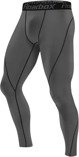 Roadbox 1, 2 or 3 Pack Men's Compression Pants Athletic Base Layer Cycling Tights Leggings for Running Yoga Basketball