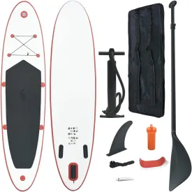 Stand Up Paddle Board Set SUP Surfboard Inflatable Red and White 11.7kg/25.74ib Paddleboards