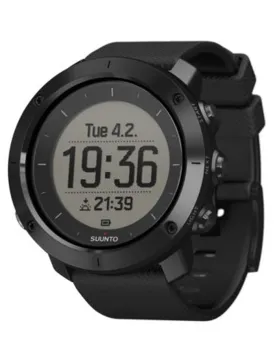 Suunto Traverse Sapphire Black Outdoor Mens Watch - Black Silicone Band