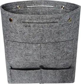 Vercord Extra Tall Felt Bag Organizer Vertical Height Design for Deep Tote and Backpack Bags Grey