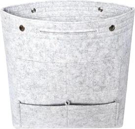 Vercord Extra Tall Felt Bag Organizer Vertical Height Design for Deep Tote and Backpack Bags Light Grey