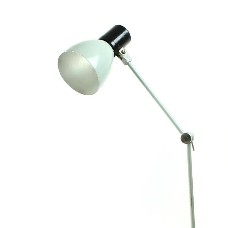 Vintage industrial Czechoslovakian metal desk lamp