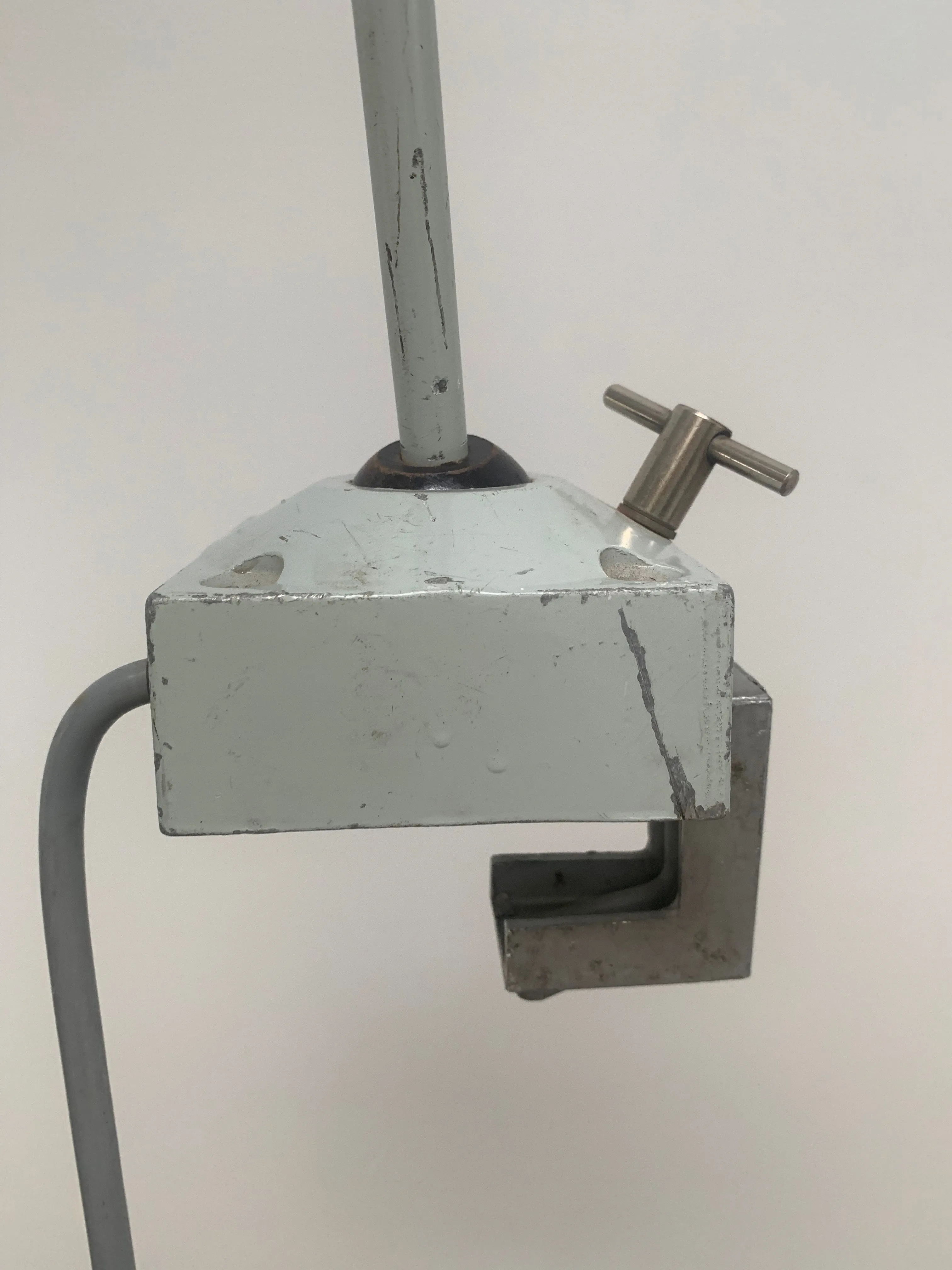 Vintage industrial Czechoslovakian metal desk lamp