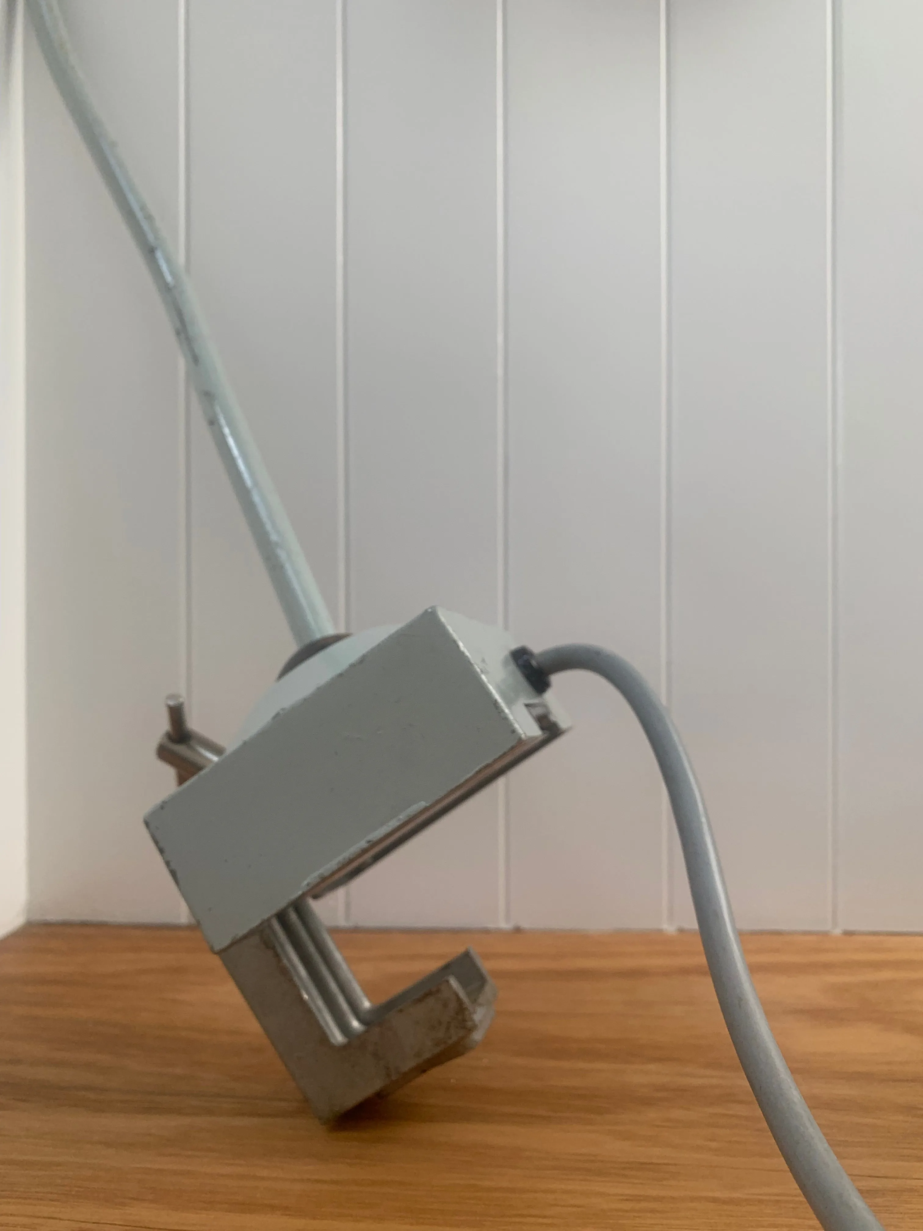 Vintage industrial Czechoslovakian metal desk lamp