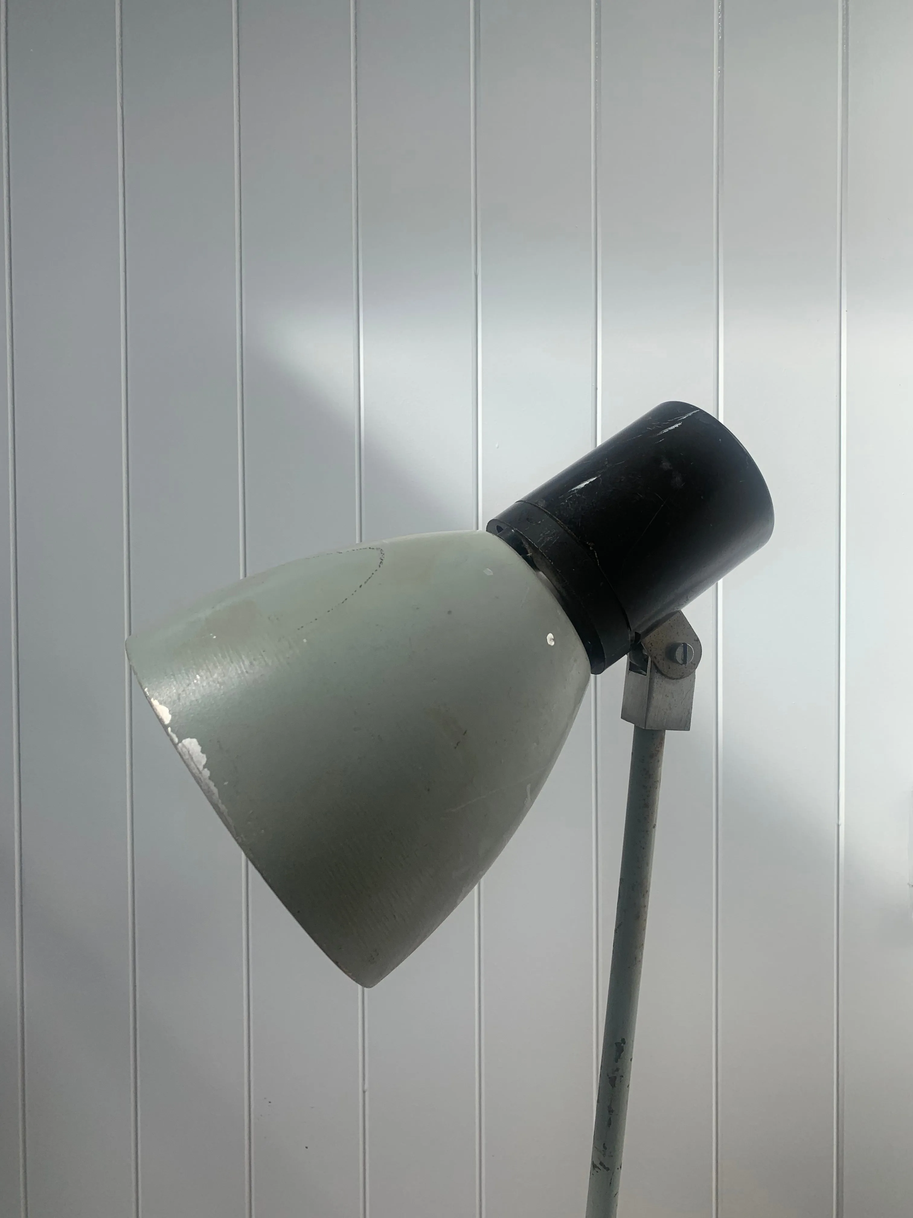 Vintage industrial Czechoslovakian metal desk lamp