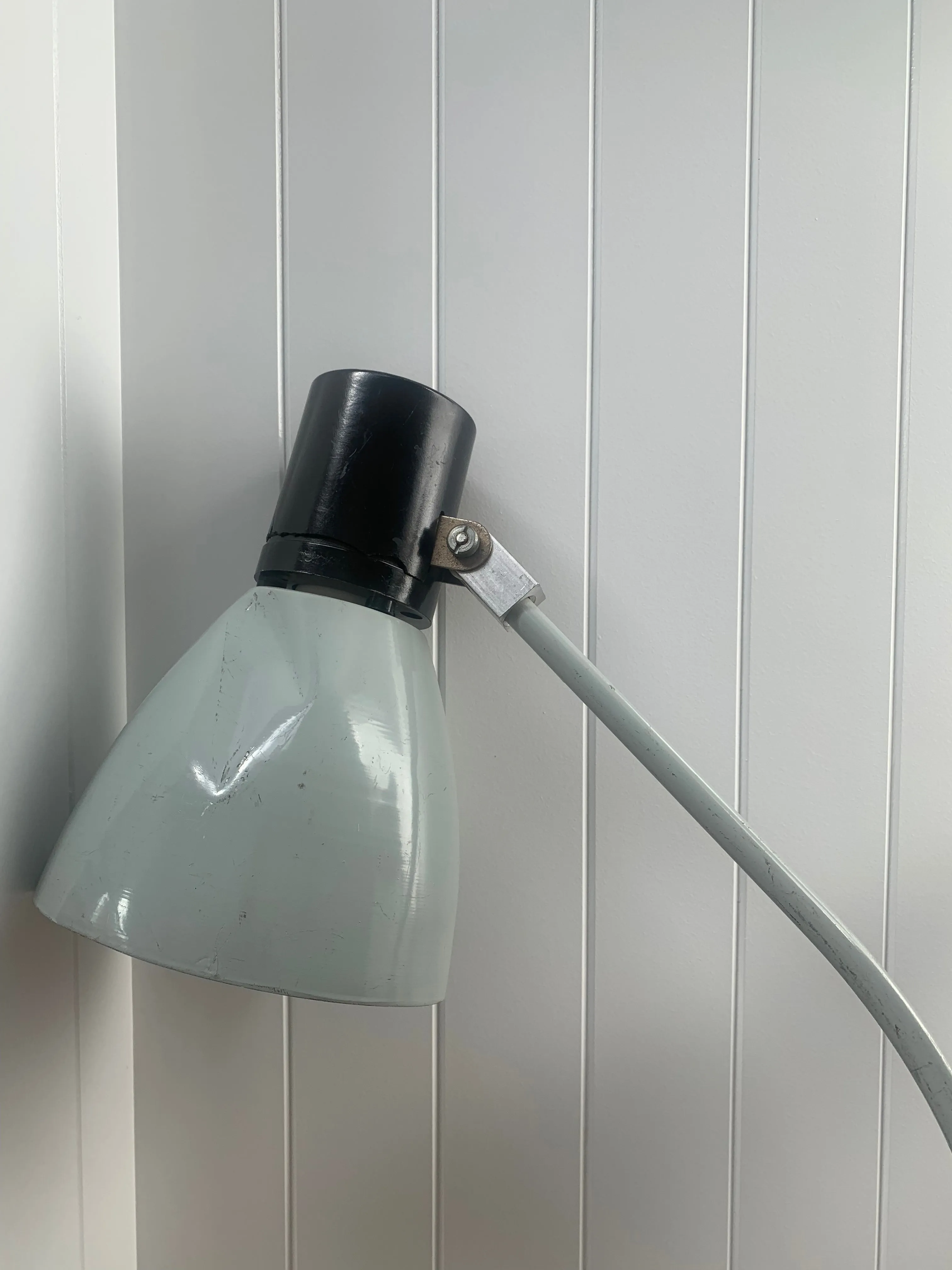 Vintage industrial Czechoslovakian metal desk lamp