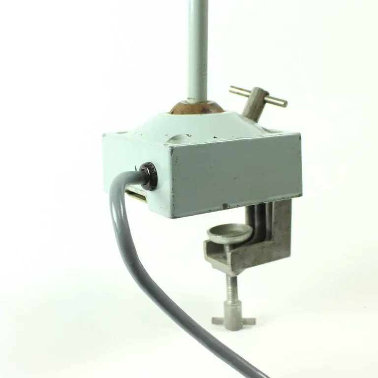 Vintage industrial Czechoslovakian metal desk lamp