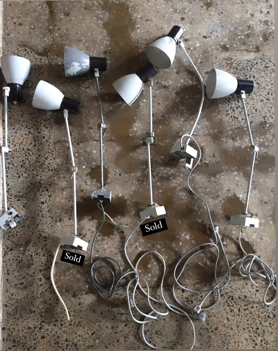 Vintage industrial Czechoslovakian metal desk lamp
