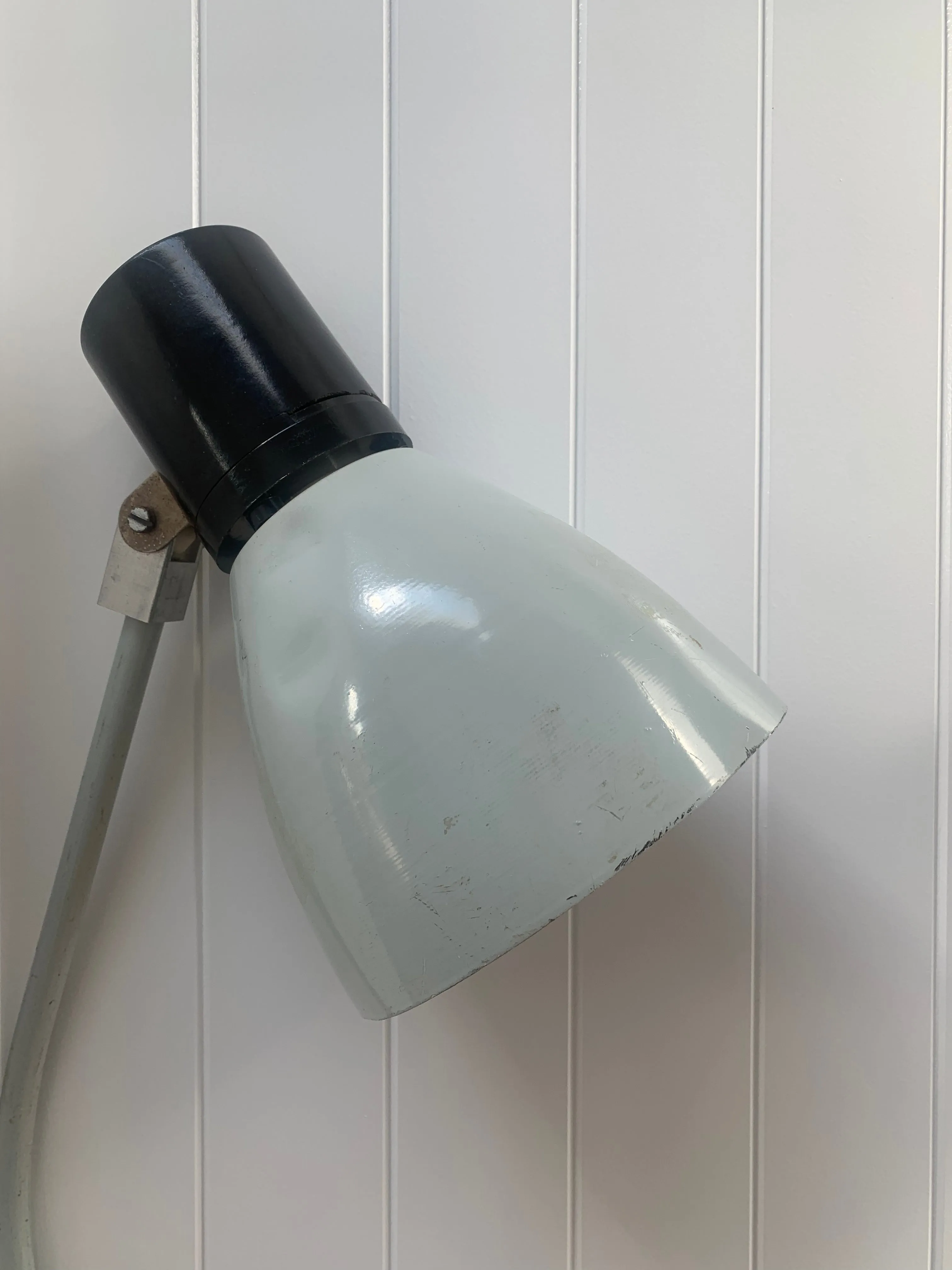 Vintage industrial Czechoslovakian metal desk lamp