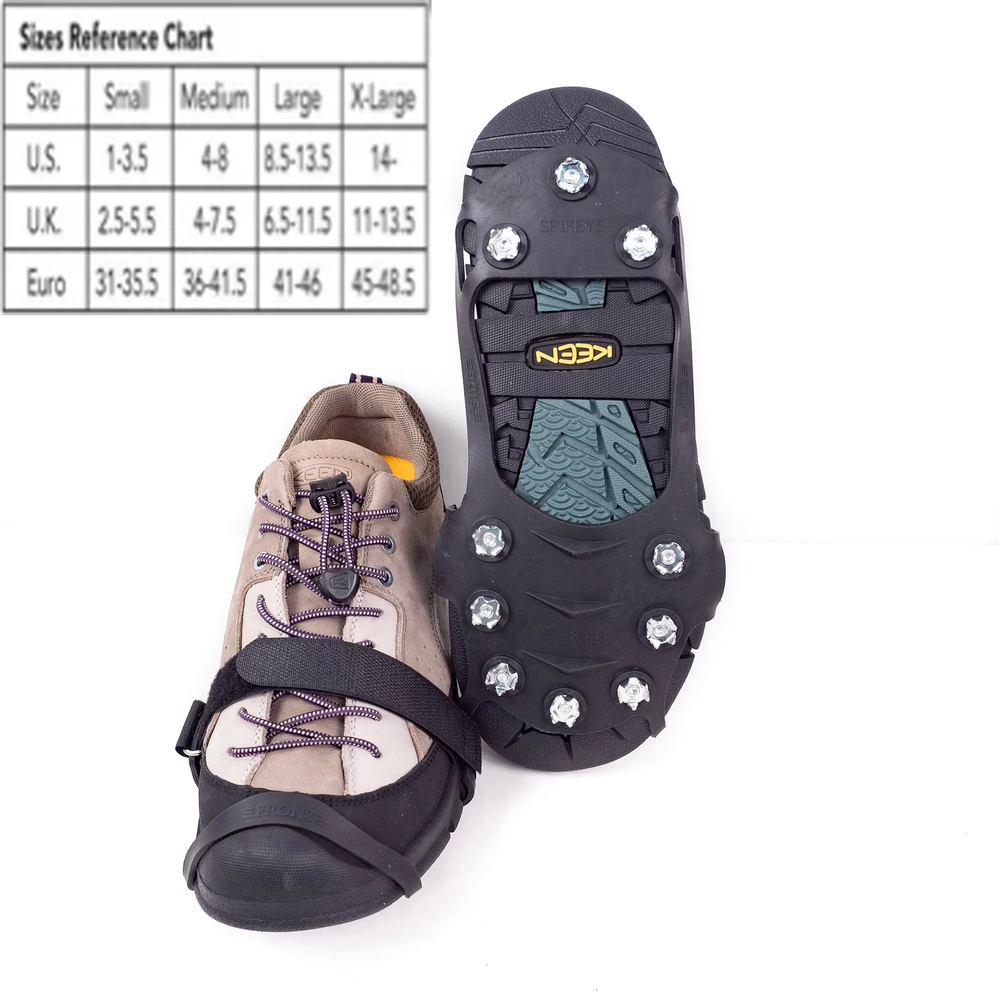 Walking Boot/Shoe Antislip Crampon 10 Point. Ice cleats for shoes.