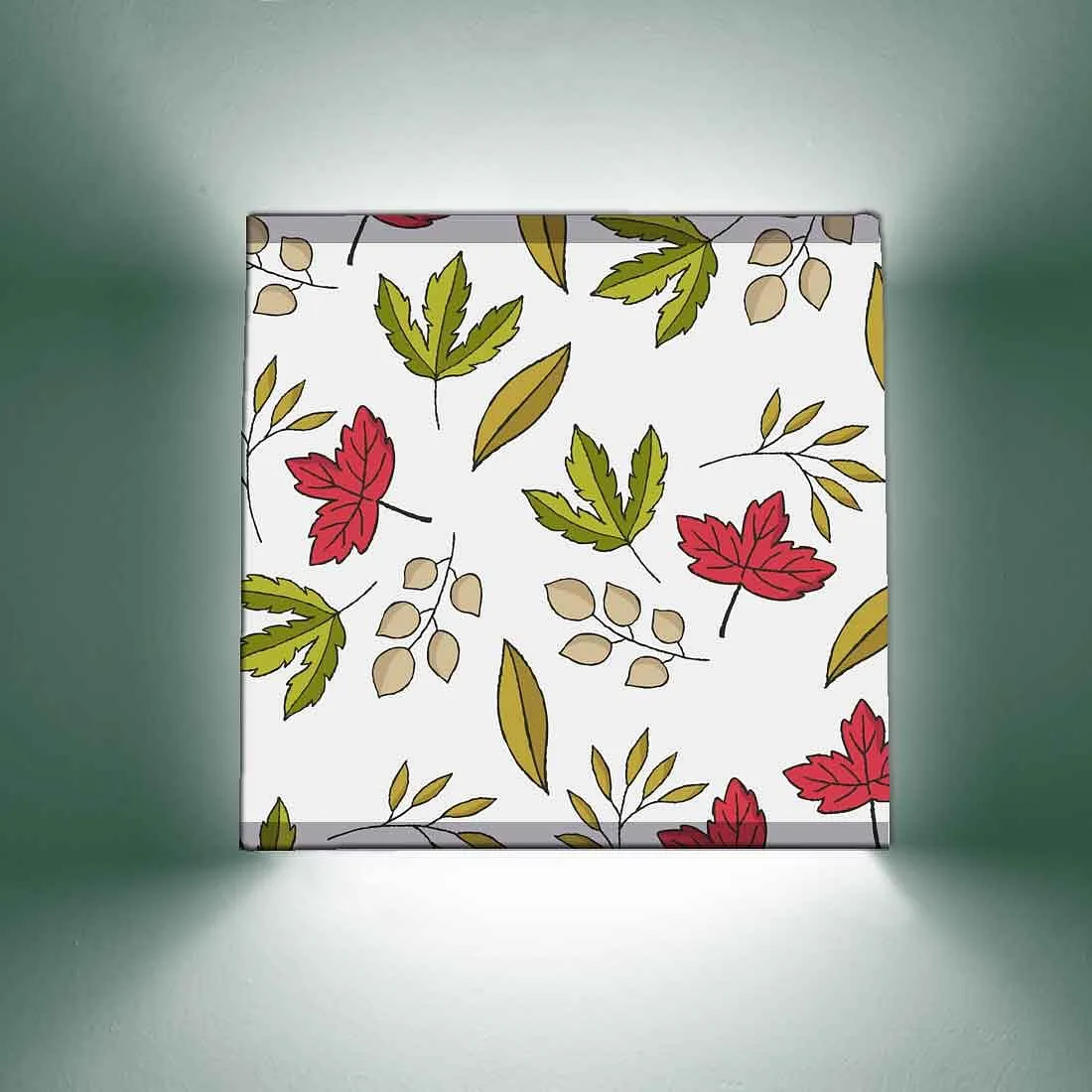 Wall Lamp for Bedroom - Red & Green Leaves