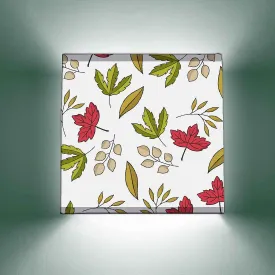 Wall Lamp for Bedroom - Red & Green Leaves