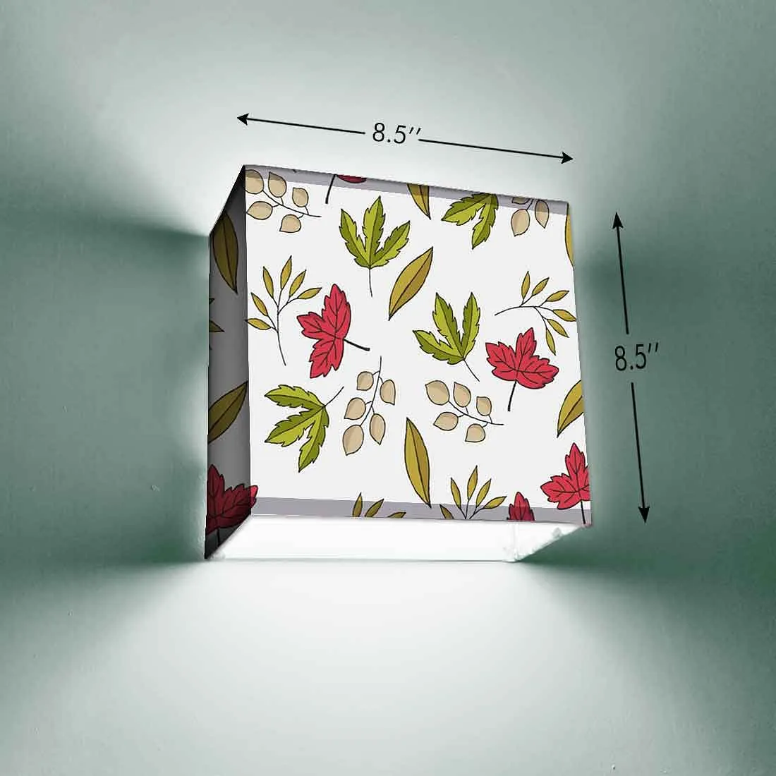 Wall Lamp for Bedroom - Red & Green Leaves