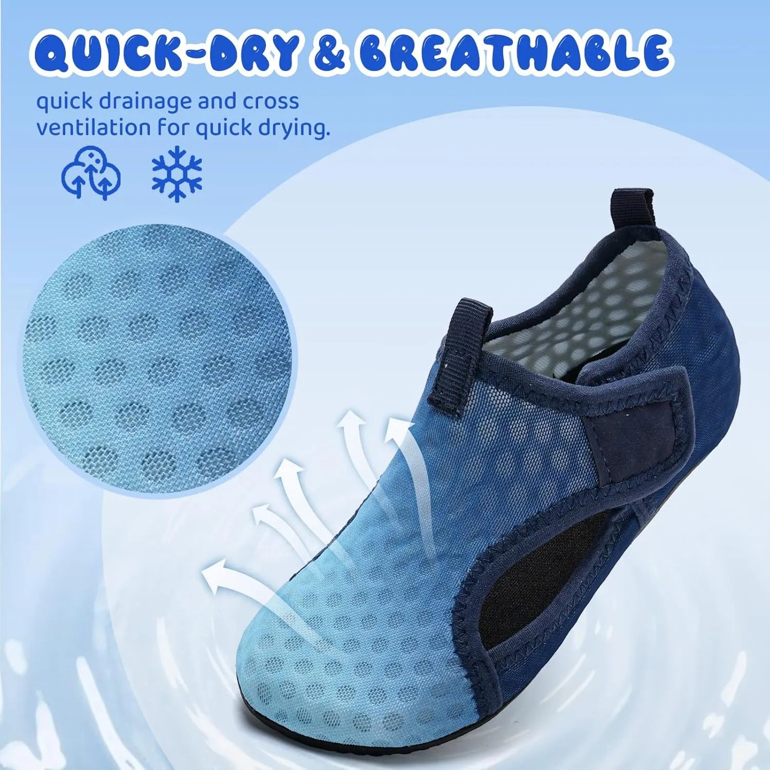 WateLves Kids Water Shoes Toddler Barefoot Swim Beach Shoes Girls Boys Breathable Quick Dry Aqua Socks