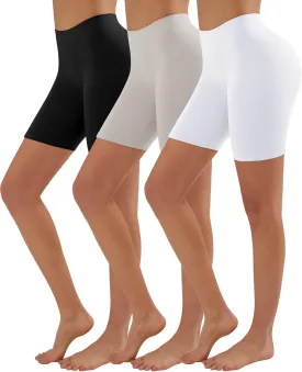 YADIFEN 3 Pack Slip Shorts for Under Dresses Seamless Anti Chafing Underwear Shaping Boyshort Smooth Panties for Women